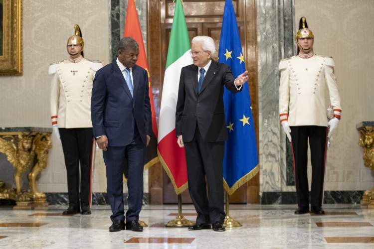 Il Presidente della Repubblica Sergio Mattarella con il Presidente della Repubblica d'Angola, João Manuel Gonçalves Lourenço, in visita di Stato in Italia