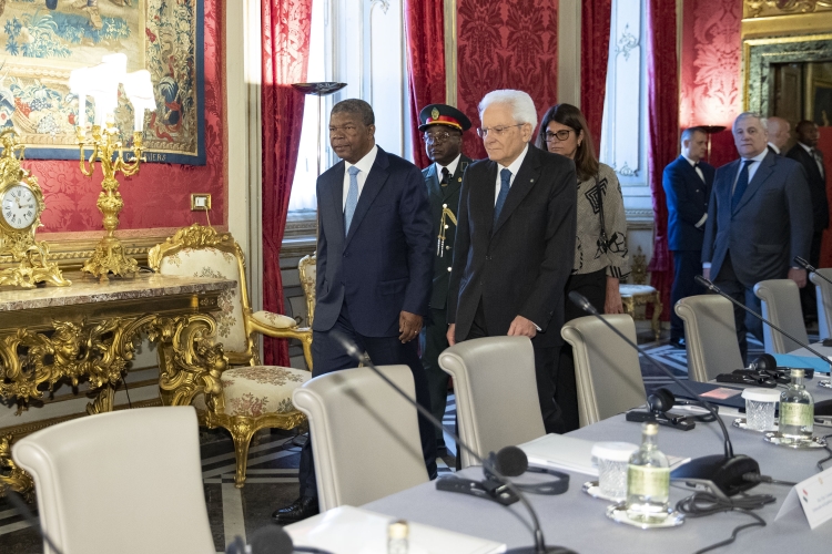 Il Presidente della Repubblica Sergio Mattarella con il Presidente della Repubblica d'Angola, João Manuel Gonçalves Lourenço, in visita di Stato in Italia