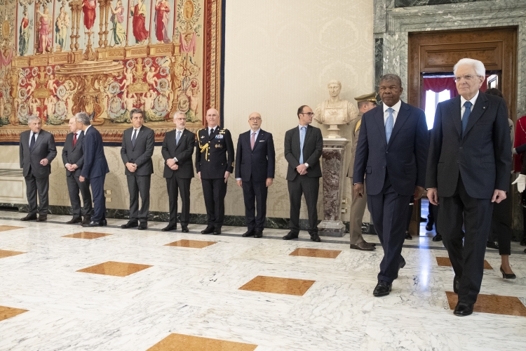 Il Presidente della Repubblica Sergio Mattarella con il Presidente della Repubblica d'Angola, João Manuel Gonçalves Lourenço
