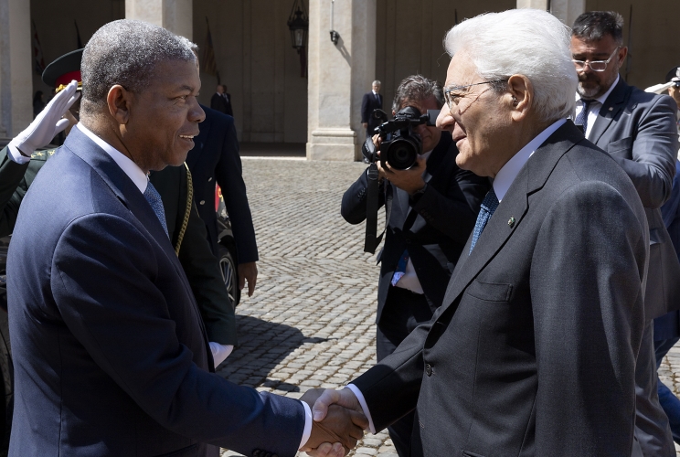 Il Presidente Sergio Mattarella accoglie al Quirinale il Presidente della Repubblica d'Angola, João Manuel Gonçalves Lourenço, in visita di Stato in Italia
