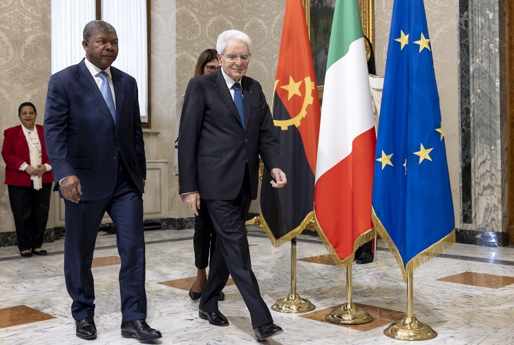 Il Presidente Sergio Mattarella con il Presidente della Repubblica d'Angola, João Manuel Gonçalves Lourenço, in visita di Stato in Italia