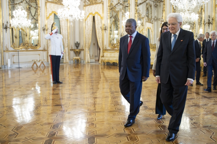 Il Presidente della Repubblica Sergio Mattarella con il Presidente della Repubblica d'Angola, João Manuel Gonçalves Lourenço, al termine della visita di Stato
