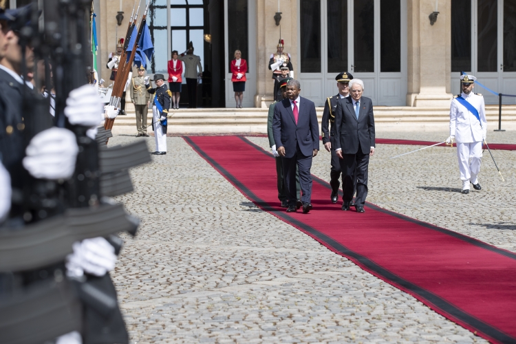 Il Presidente della Repubblica Sergio Mattarella con il Presidente della Repubblica d'Angola, João Manuel Gonçalves Lourenço, al termine della visita di Stato
