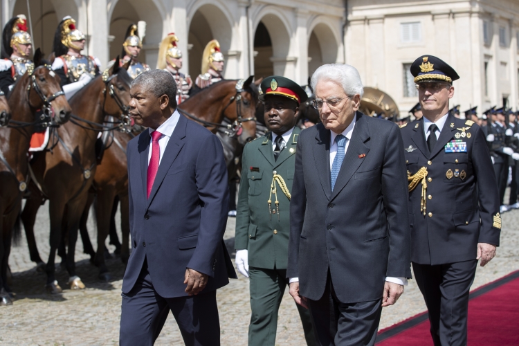 Il Presidente della Repubblica Sergio Mattarella con il Presidente della Repubblica d'Angola, João Manuel Gonçalves Lourenço, al termine della visita di Stato
