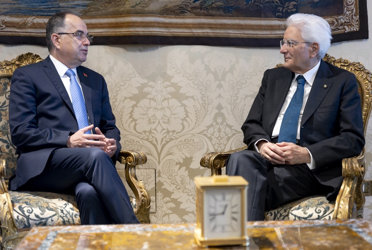 Il Presidente Sergio Mattarella con Bajram Begaj, Presidente della Repubblica d’Albania, in visita ufficiale