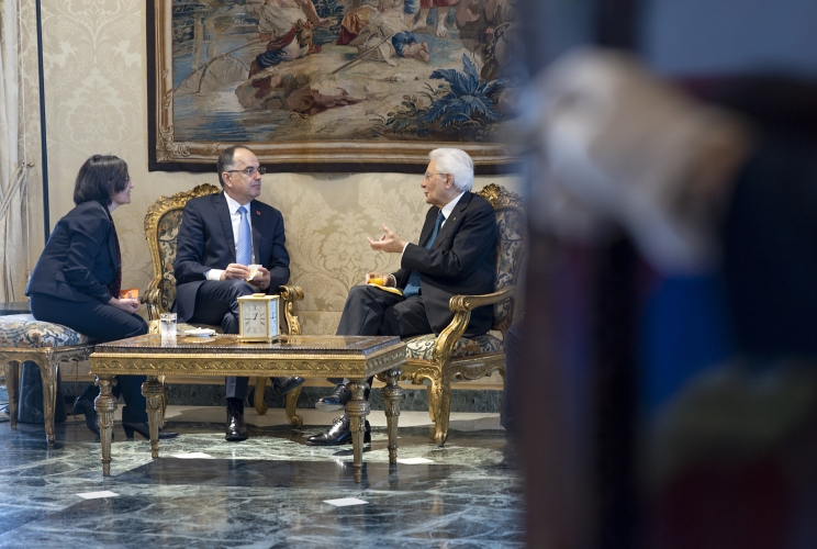 Il Presidente Sergio Mattarella con Bajram Begaj, Presidente della Repubblica d’Albania, in visita ufficiale