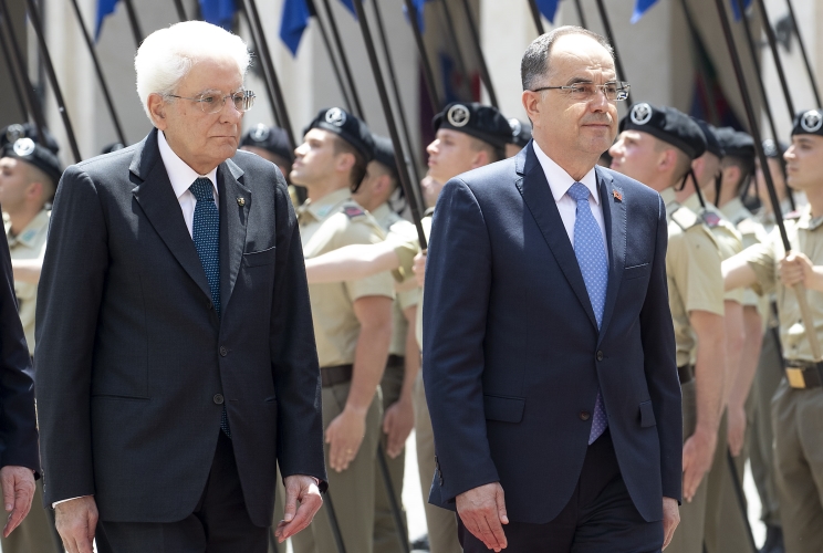Il Presidente Sergio Mattarella con Bajram Begaj, Presidente della Repubblica d’Albania, in visita ufficiale