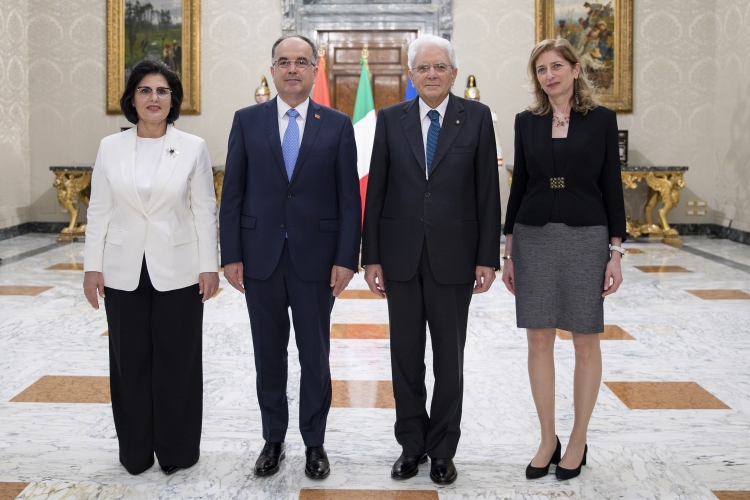 Il Presidente Sergio Mattarella con Bajram Begaj, Presidente della Repubblica d’Albania, in visita ufficiale