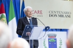 Mattarella interviene alla cerimonia in occasione del centenario della nascita di don Lorenzo Milani