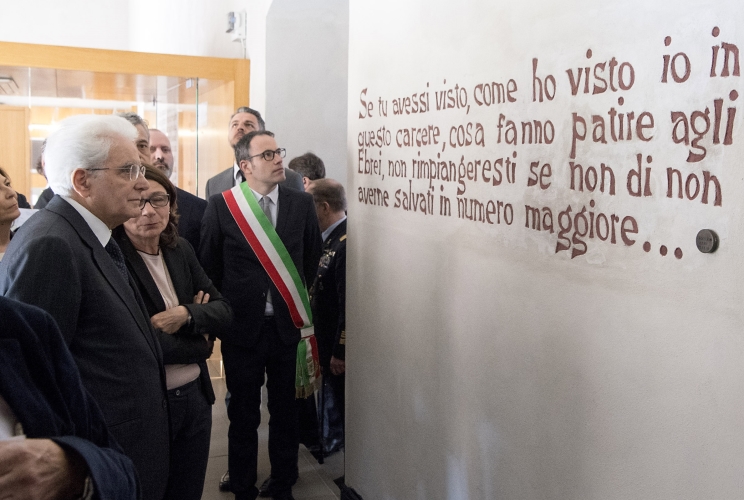 Il Presidente della Repubblica Sergio Mattarella visita il Museo Monumento al deportato politico e razziale.