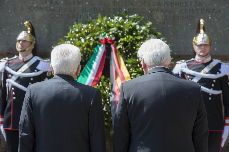 Il Presidente della Repubblica Italiana Sergio Mattarella e il Presidente della Repubblica Federale di Germania