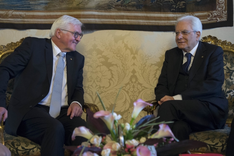 Il Presidente Mattarella con il Presidente della Repubblica Federale di Germania, Frank-Walter Steinmeier  