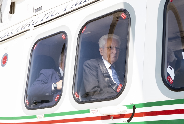  Il Presidente della Repubblica Sergio Mattarella decolla alla volta di Modigliani