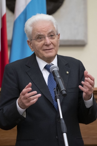 Il Presidente della Repubblica Sergio Mattarella nella Sala Consiliare del Municipio di Faenza, incontra i Sindaci di tutte le città colpite dal maltempo
