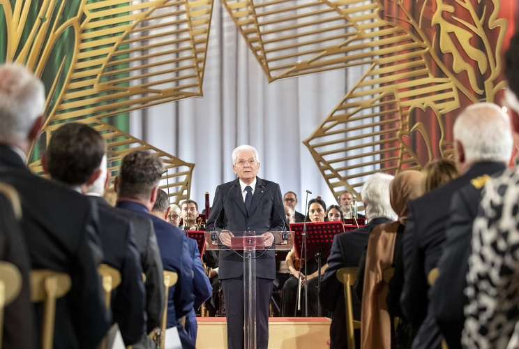 Il Presidente Sergio Mattarella rivolge il suo indirizzo di saluto in occasione del concerto eseguito dall’Orchestra Sinfonica Nazionale della Rai, diretta da Speranza Scappucci, in onore del Corpo Diplomatico accreditato presso lo Stato Italiano