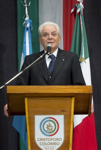 Il Presidente Sergio Mattarella nel corso dell'incontro 