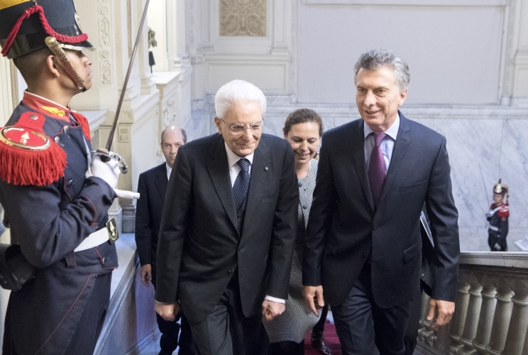 Mattarella con il Presidente della Repubblica Argentina Mauricio Macri