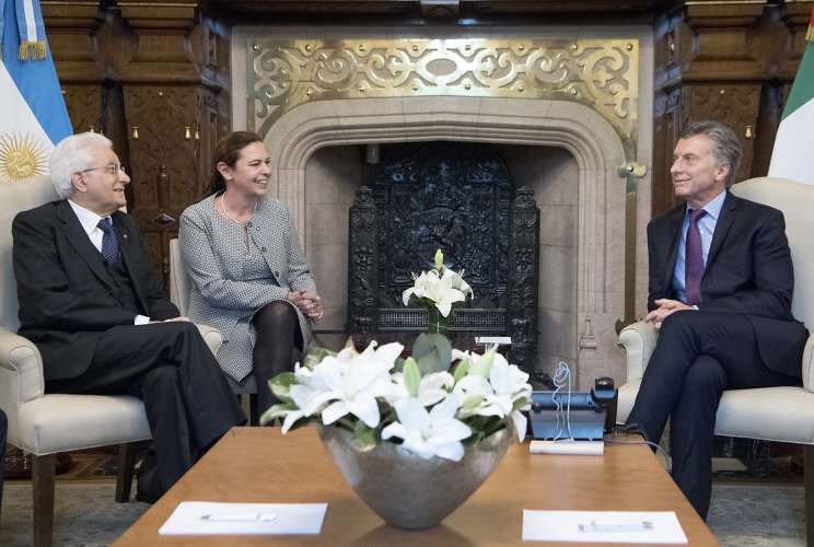 Mattarella con il Presidente della Repubblica Argentina Mauricio Macri