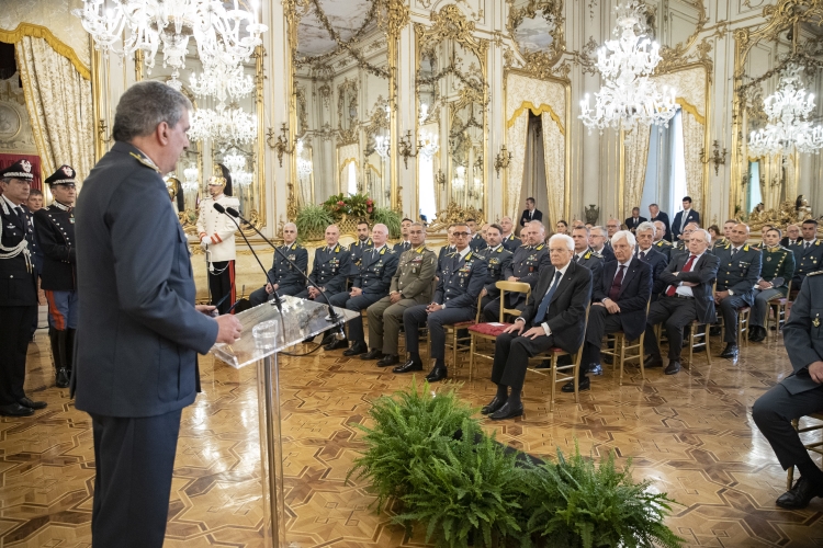 Il Presidente della Repubblica Sergio Mattarella in occasione del 249° anniversario della costituzione del Corpo
