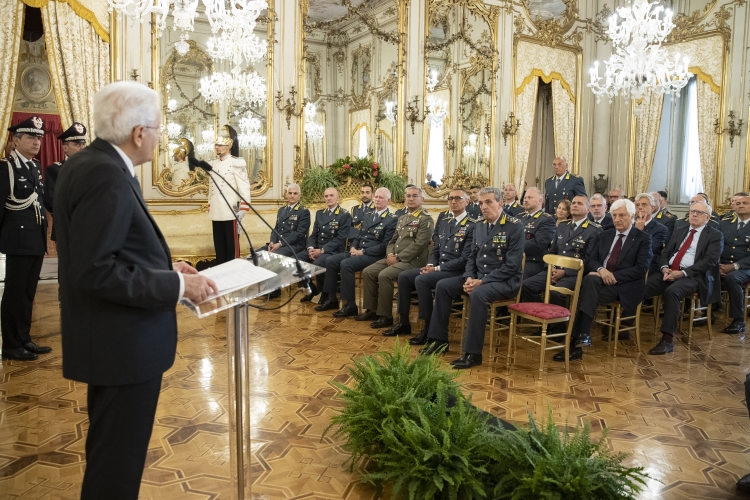 Il Presidente della Repubblica Sergio Mattarella in occasione del 249° anniversario della costituzione del Corpo
