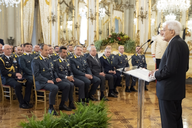 Il Presidente della Repubblica Sergio Mattarella in occasione del 249° anniversario della costituzione del Corpo
