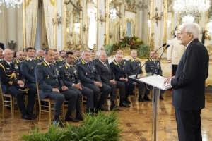 Incontro del Presidente della Repubblica con il Comandante Generale della Guardia di Finanza, Gen. C.A. Andrea De Gennaro, unitamente ad una rappresentanza della Guardia di Finanza, in occasione del 249° anniversario della costituzione del Corpo.