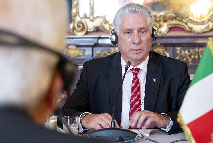 Il Presidente Sergio Mattarella con il Presidente della Repubblica di Cuba, S.E Miguel Díaz-Canel Bermúdez