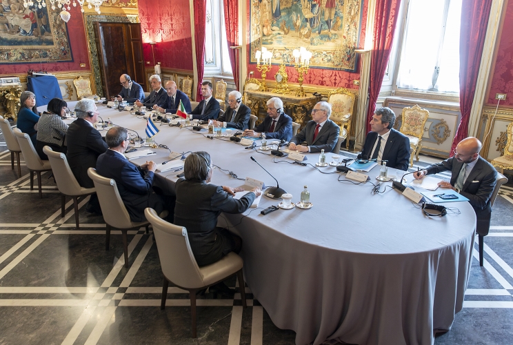 Il Presidente Sergio Mattarella con il Presidente della Repubblica di Cuba, S.E Miguel Díaz-Canel Bermúdez