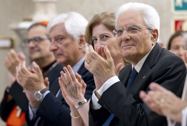Il Presidente Sergio Mattarella in occasione dell'Inaugurazione della mostra “Gli Dei ritornano - I bronzi di San Casciano”, allestita al Palazzo del Quirinale
