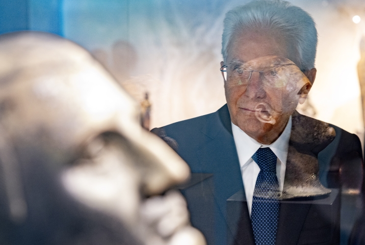 Il Presidente Sergio Mattarella visita la mostra “Gli Dei ritornano - I bronzi di San Casciano”, allestita al Palazzo del Quirinale