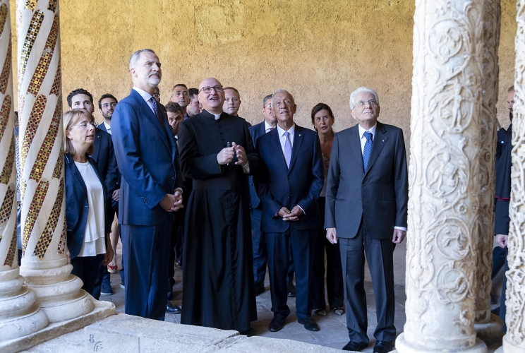 Il Presidente della Repubblica Sergio Mattarella con di S.M. Felipe VI, Re di Spagna e di S.E. il Signor Marcelo Rebelo De Sousa, Presidente della Repubblica Portoghese, in occasione della visita al Duomo di Monreale