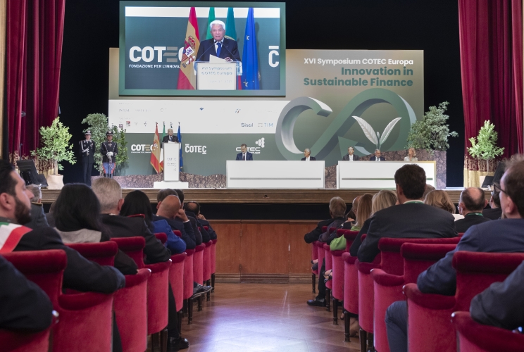 Palermo - Il Presidente della Repubblica Sergio Mattarella nel corso del suo intervento al COTEC, oggi 27 giugno 2023.
