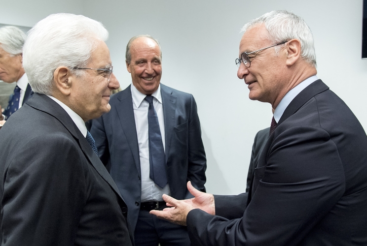 Presidente Sergio Mattarella con Claudio Ranieri 