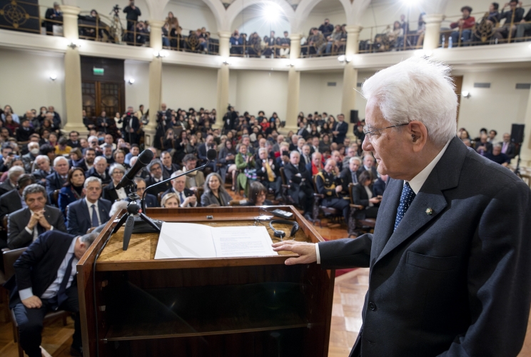Santiago - Il Presidente della Repubblica Sergio Mattarella all'Università del Cile