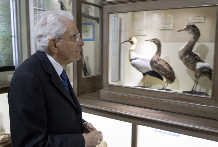 Punta Arenas - Il Presidente della Repubblica Sergio Mattarella nel corso della visita al Museo Salesiano Maggiorino Borgatello
