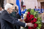 Il Presidente Mattarella depone una corona al Pantheon Nazionale degli Eroi