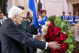  Asuncion - Il Presidente della Repubblica Sergio Mattarella al Pantheon Nazionale degli Eroi