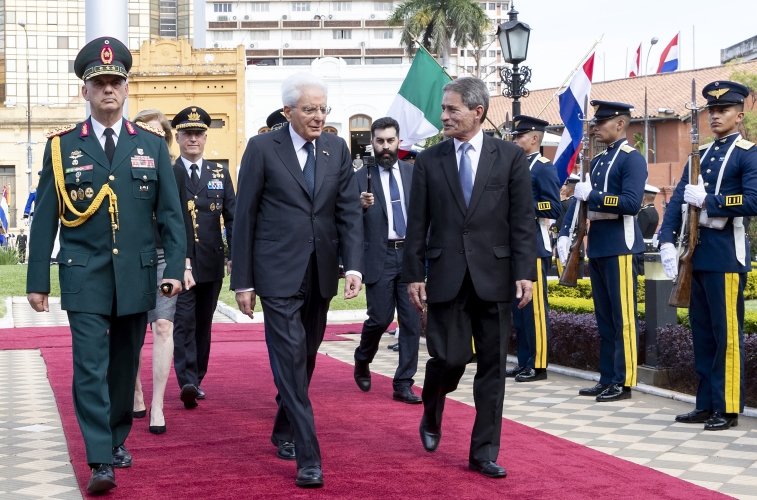  Asuncion - Il Presidente della Repubblica Sergio Mattarella al Palazzo Presidenziale