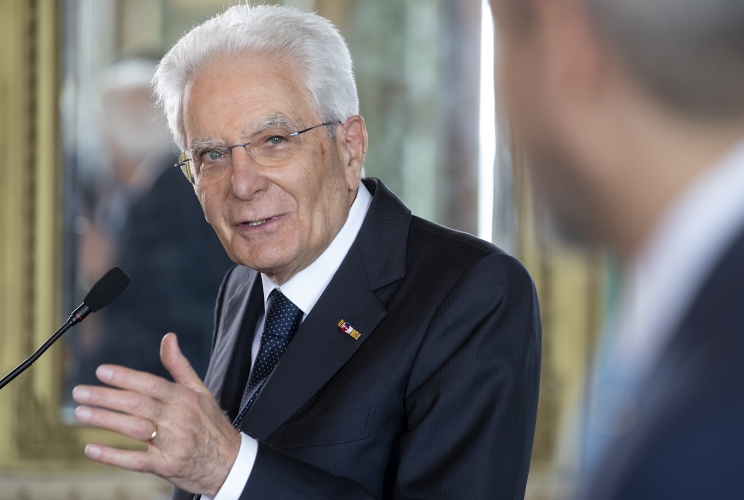 Asuncion - Il Presidente della Repubblica Sergio Mattarella al Palazzo Presidenziale in occasione delle dichiarazioni alla stampa,