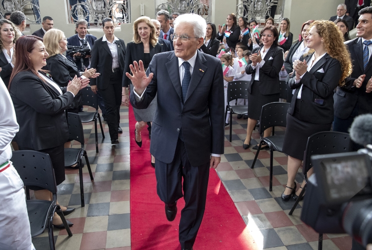 Asuncion - Il Presidente della Repubblica Sergio Mattarella visita il  Centro Culturale "El Cabildo"