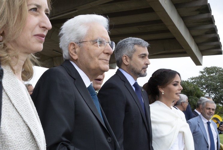 Ciudad del Este - Il Presidente della Repubblica Sergio Mattarella alla diga ITAIPIU 