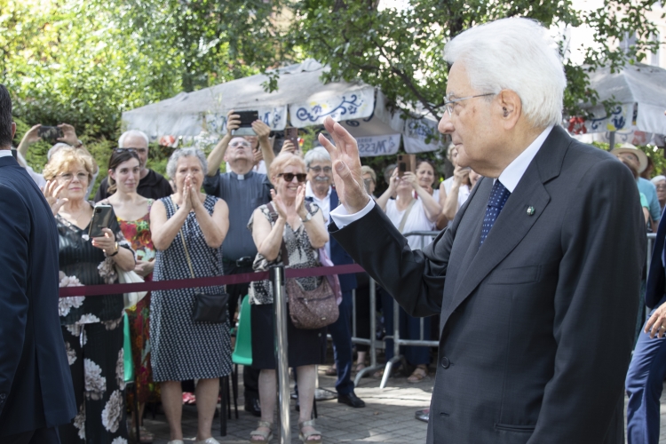 Il Presidente Sergio Mattarella alla cerimonia commemorativa dell’80° anniversario dei bombardamenti di Roma
