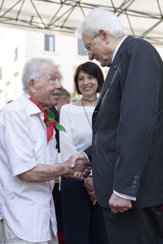 Il Presidente Sergio Mattarella alla cerimonia commemorativa dell’80° anniversario dei bombardamenti di Roma
