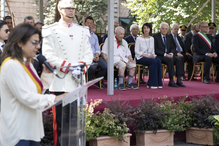 Il Presidente Sergio Mattarella alla cerimonia commemorativa dell’80° anniversario dei bombardamenti di Roma
