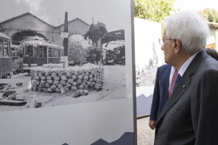 Il Presidente Sergio Mattarella alla cerimonia commemorativa dell’80° anniversario dei bombardamenti di Roma
