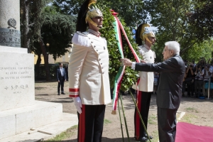 Il Presidente Mattarella  alla cerimonia commemorativa dell’80° anniversario dei bombardamenti di Roma