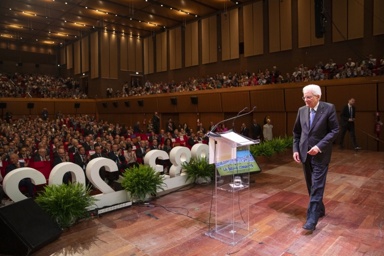 Il Presidente Sergio Mattarella all’assemblea annuale di Federcasse, in occasione del 140° anniversario della costituzione della prima Cassa Rurale Italiana
