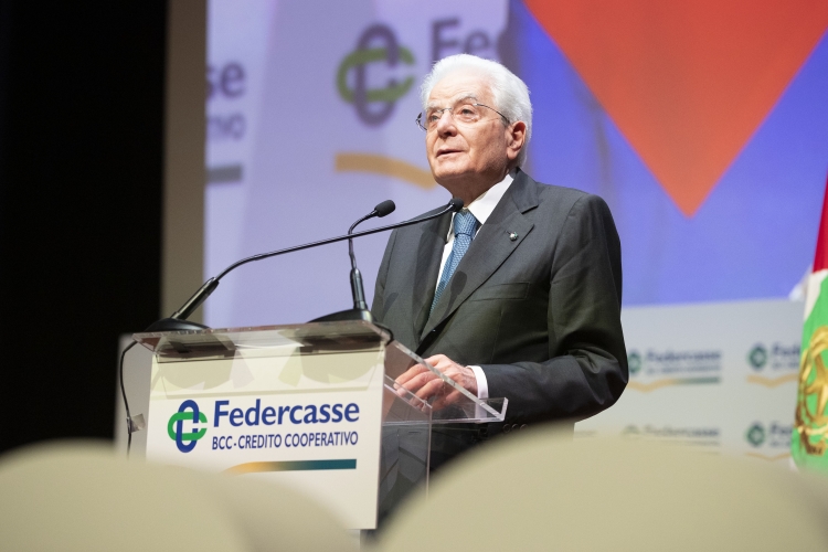 Il Presidente Sergio Mattarella all’assemblea annuale di Federcasse, in occasione del 140° anniversario della costituzione della prima Cassa Rurale Italiana
