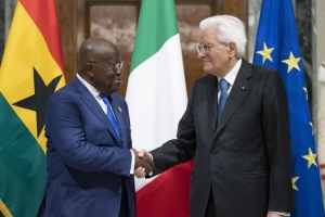 Il Presidente Sergio Mattarella con Nana Addo Dankwa Akufo – Addo, Presidente della Repubblica del Ghana  
