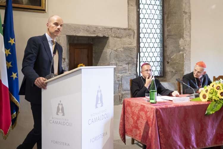 Il Presidente Sergio Mattarella in occasione del convegno dal titolo “Il Codice di Camaldoli. Tra mito e storia una vicenda ricolma di futuro a ottant’anni dal convegno del luglio 1943” 
